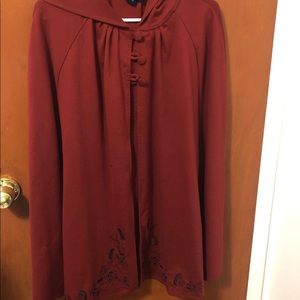 Hooded red cloak